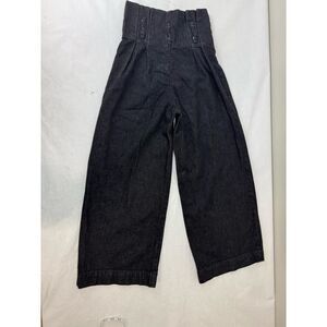 BDG Women's Barrel Leg Paper Bag Waist Jeans Black Karina - Size 25